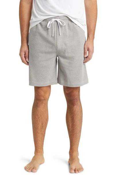 Majestic Microgrid Lounge Shorts In Heather Grey
