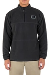 Hurley Mesa Windchill Quarter-zip Fleece Sweatshirt In Dark Stone Grey