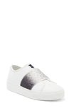 Karl Lagerfeld Remmy Rhinestone Slip-on Sneaker In Black,white