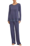 Hanro Jona Cotton Knit Pajamas In Nightshade
