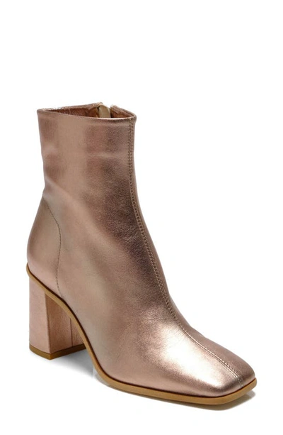 Free People Sienna Ankle Boot In Champagne Metallic