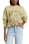 Billabong Ride In Cotton Blend Graphic Sweatshirt In Avocado