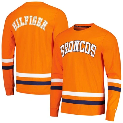 Tommy Hilfiger Orange/navy Denver Broncos Nolan Long Sleeve T-shirt