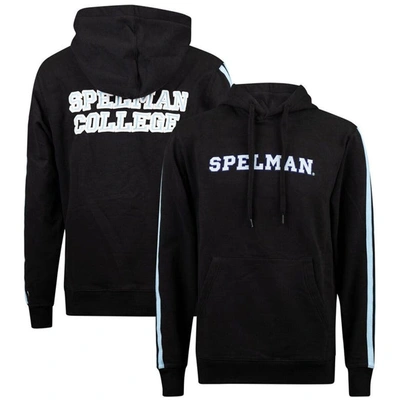 Fisll Black Spelman College Jaguars Oversized Stripes Pullover Hoodie