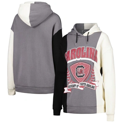Gameday Couture Black South Carolina Gamecocks Hall Of Fame Colourblock Pullover Hoodie In Grey