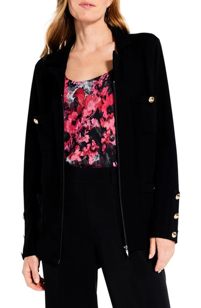 Nic + Zoe City Charm Knit Jacket In Black