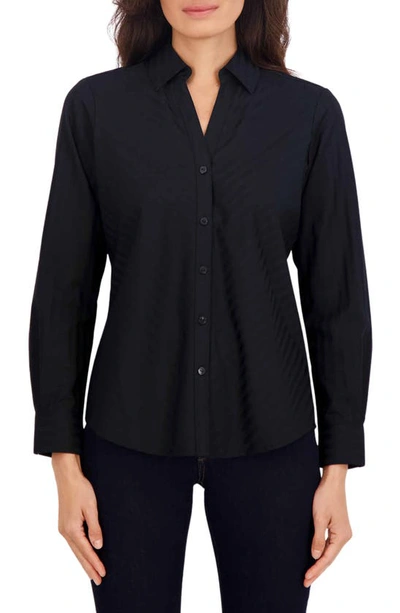 Foxcroft Mary Button-up Shirt In Black