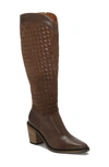 Lucky Brand Abeny Woven Knee High Boot In Chocolate Br Tuskds