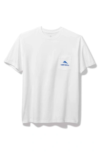 Tommy Bahama Late For My Dock Appointment Pocket Graphic T-shirt In White