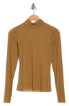 Afrm Mock Neck Mesh Top In Elm