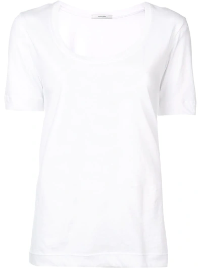 Adam Lippes Scoop Neck T-shirt In White