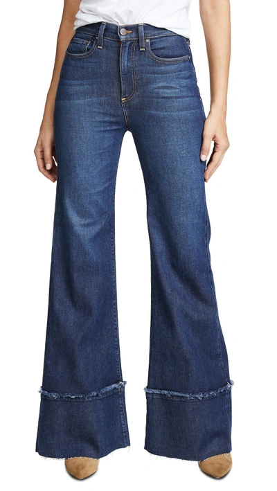 Alice And Olivia Ao. La By Alice + Olivia Gorgeous High Rise Trouser Jeans With Exaggerated Hem In So Clever