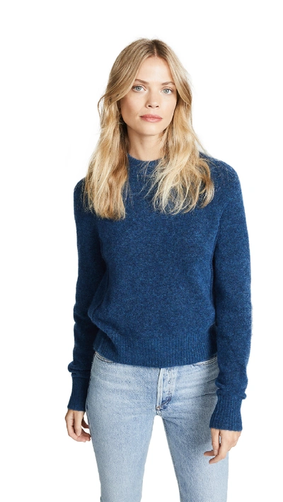 3.1 Phillip Lim Inset Shoulder Pullover Sweater In Medium Melange Blue |  ModeSens