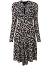 Roberto Cavalli Knit Leopard Dress In Black