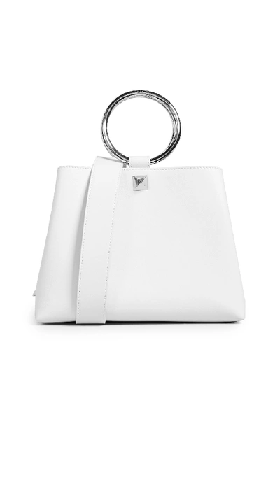 Salar Polly Ring Handle Bag In White