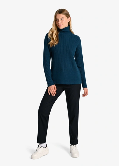 Lole Camille Turtle Neck In Fjord Blue Heather