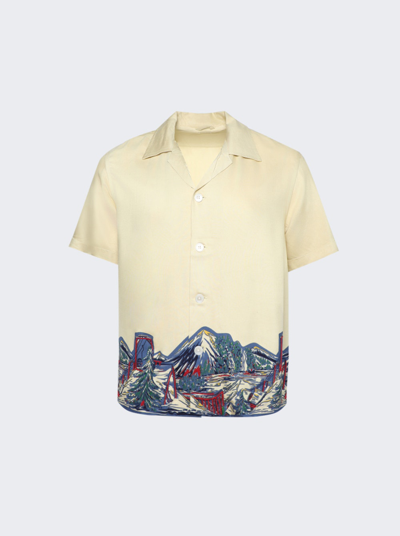 Bode Ski Lift Ss Shirt In Neutrals