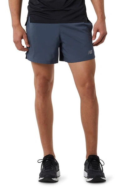 New Balance Accelerate Athletic Shorts In Thunder