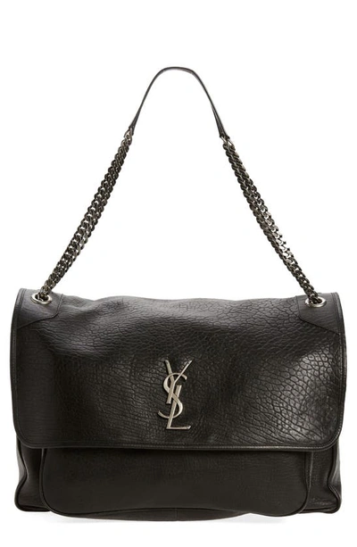 Saint Laurent X-large Niki Leather Shoulder Bag In Noir