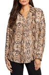 Nydj Becky Recycled Polyester Georgette Blouse In Victorian Python