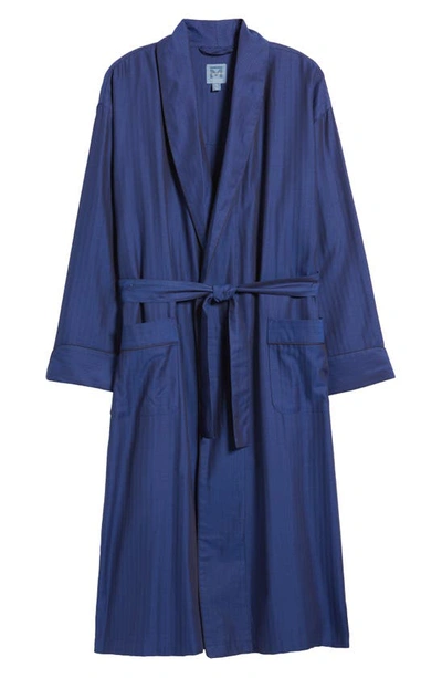 Majestic Signature Shawl Collar Robe In True Blue