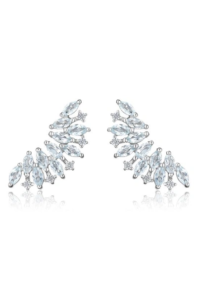 House Of Frosted Ariana Wing Ear Crawlers In Silver