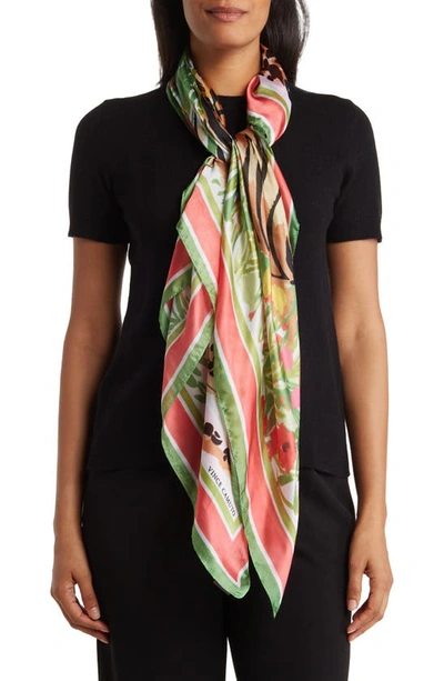 Vince Camuto Jugle Cats Square Scarf In Warm Multi