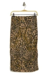 Afrm Lynch Printed Skirt In Golden Animal