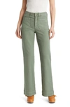 Faherty Stretch Terry Wide Leg Pants In Blue