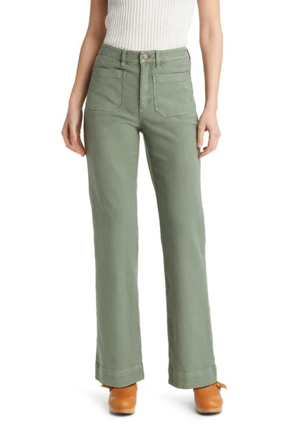 Faherty Stretch Terry Wide Leg Pants In Sea Spray