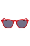 Converse Restore 52mm Square Sunglasses In Milky University Red
