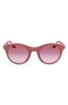 Converse Restore 49mm Gradient Round Sunglasses In Pink