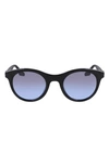 Converse Restore 49mm Gradient Round Sunglasses In Black
