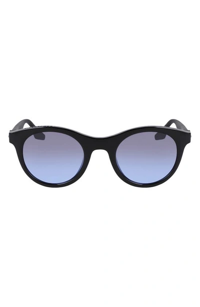 Converse Restore 49mm Gradient Round Sunglasses In Black