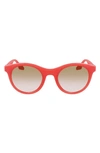 Converse Restore 49mm Gradient Round Sunglasses In Milky Lawn Flamingo