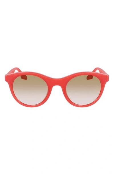 Converse Restore 49mm Gradient Round Sunglasses In Milky Lawn Flamingo