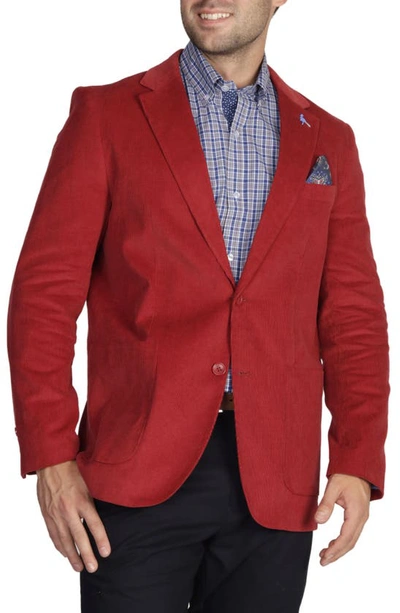 Tailorbyrd Tailored Fit Cotton Corduroy Sport Coat In Cranberry