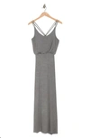 Go Couture Crossback Maxi Dress In Dark Slate