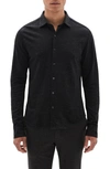 Robert Barakett Minton Knit Button-up Shirt In Charcoal
