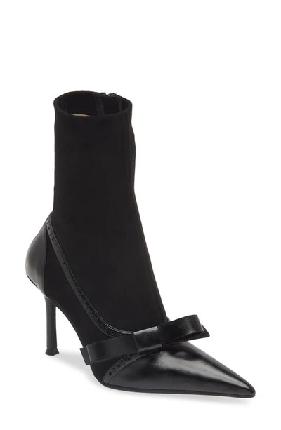 Jeffrey Campbell Secretary Pointed Toe Boot In Black Combo