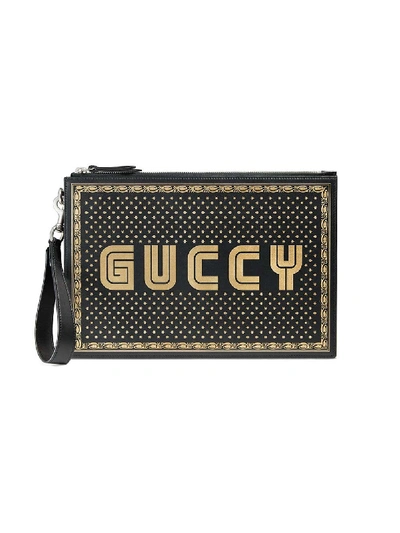 Gucci Guccy Leather Pouch