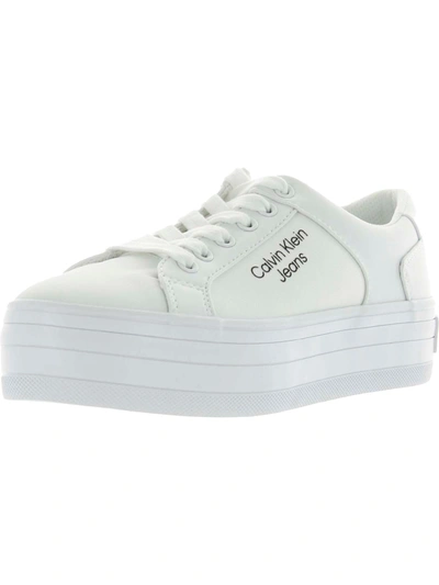 Calvin Klein Jeans Est.1978 Briona Womens Trainers Gym Casual And Fashion Sneakers In White