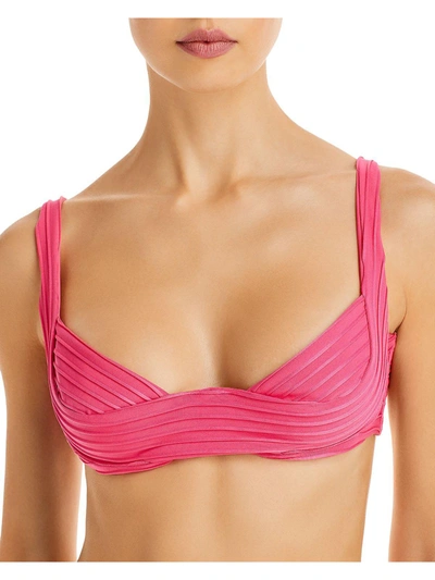Revel Rey Faye Womens Underwire Balconet Bikini Swim Top In Pink