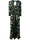 Rixo London Tulip Multi Printed Silk Midi Dress In Mixed Chalk