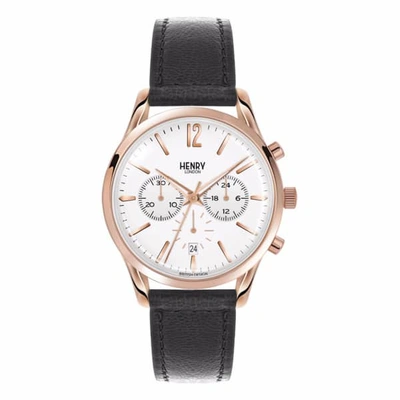 Henry London Unisex 39mm Richmond Leather Chronograph Watch