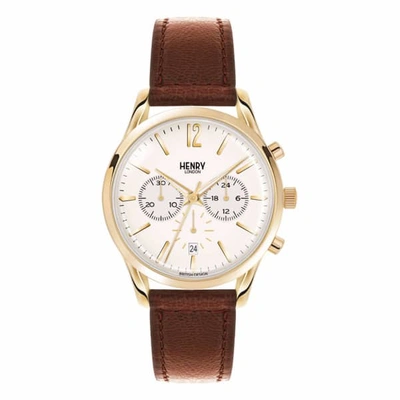 Henry London Unisex 39mm Westminster Chronograph Leather Watch