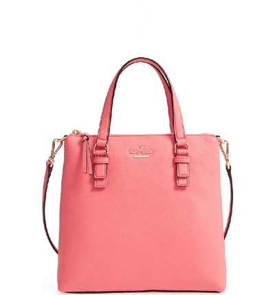 Kate Spade Jackson Street - Hayley Leather Satchel - Orange In Coral Pebble