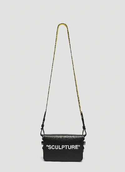 Off-white Sculpture Mini Flap Shoulder Bag In Black