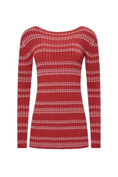 Altuzarra 'elissa' Sweater In Roselle Diamond Stripe