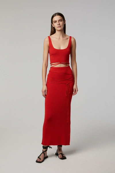 Altuzarra 'maia' Top In Holly Red